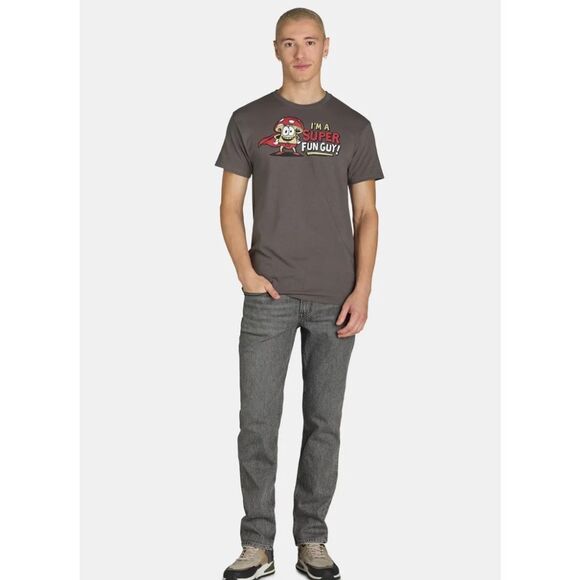 Funny Mushroom T-shirt Graphic Tee Men’s 2XL Short Sleeve I'm a Super Fun Guy! - Picture 4 of 9